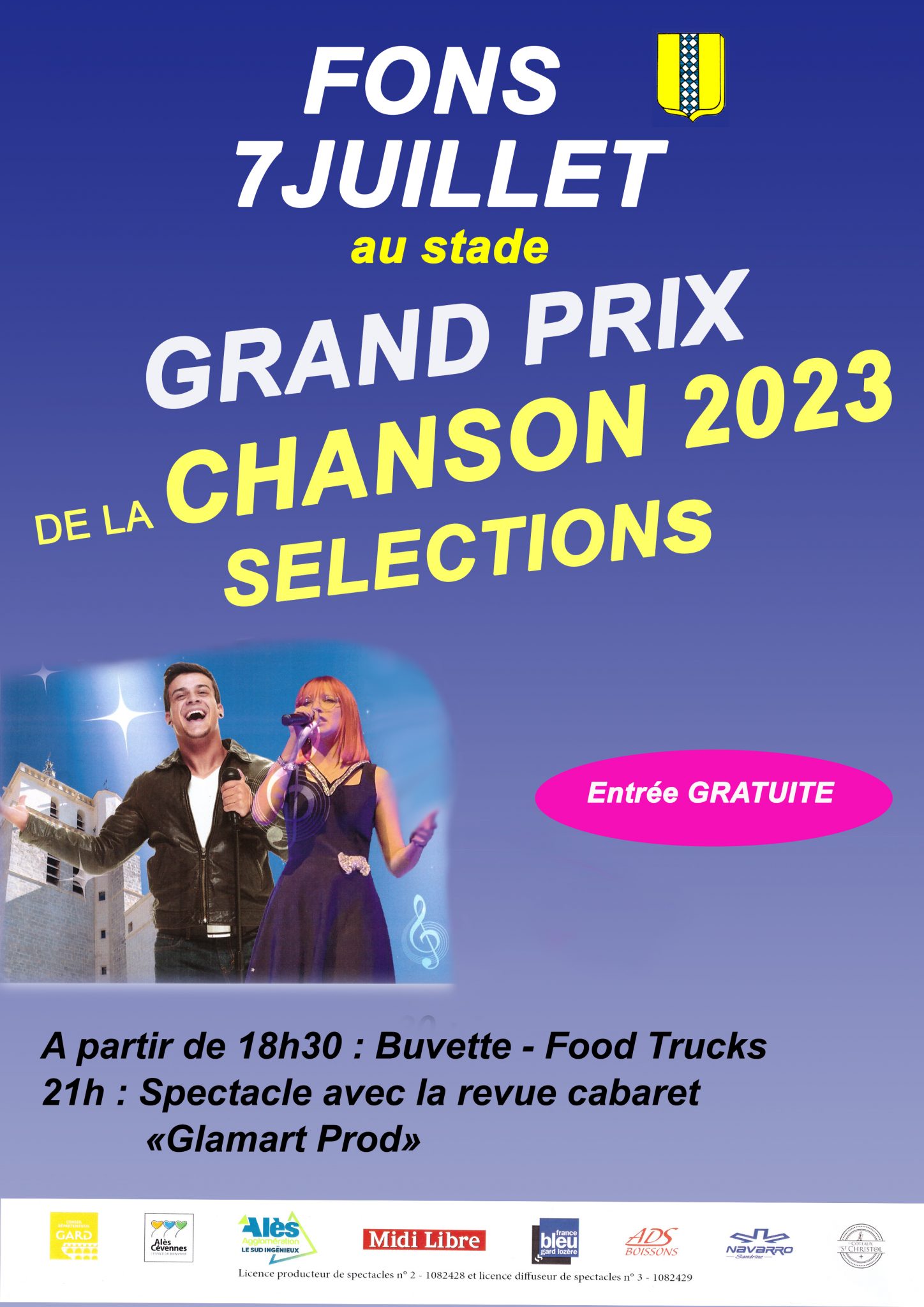 Sélections du Grand prix de la chanson 2023 Commune de Fons Commune